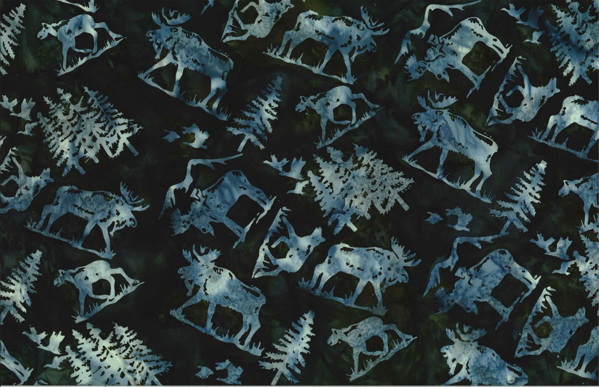 Hoffman Fabrics Skipper Moose Batik Fabric S2341-338-Skipper