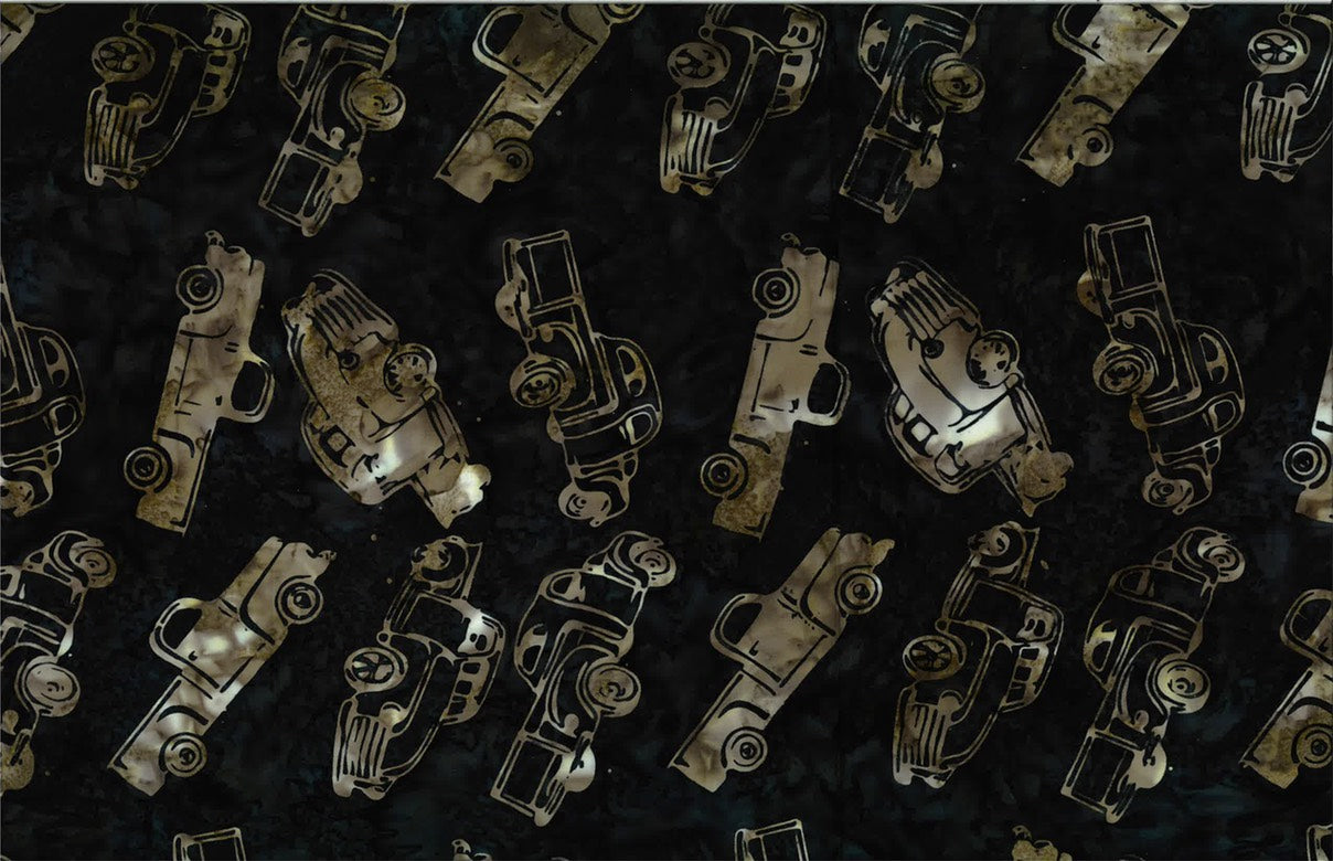 Hoffman Fabrics Brown Sugar Pickup Truck Batik Fabric S2346-514-Brown-Sugar