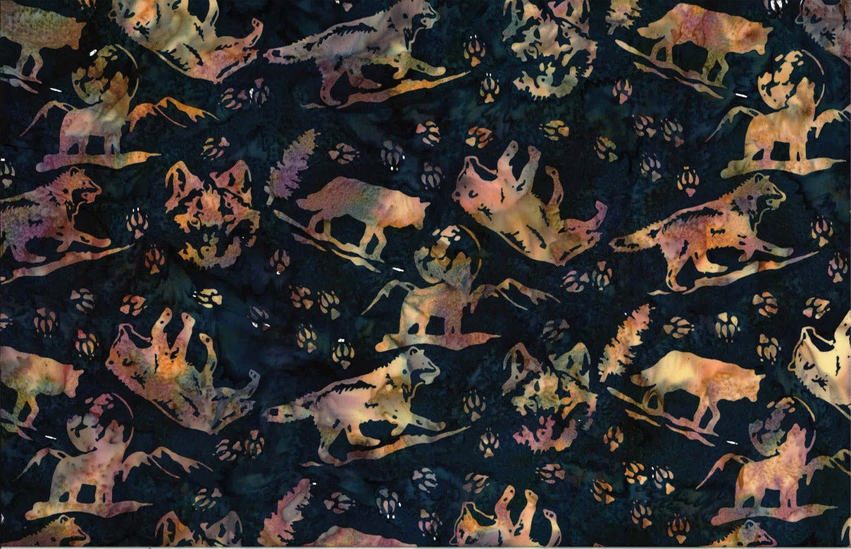 Hoffman Fabrics Pacific Wolves Batik Fabric S2351-133-Pacific