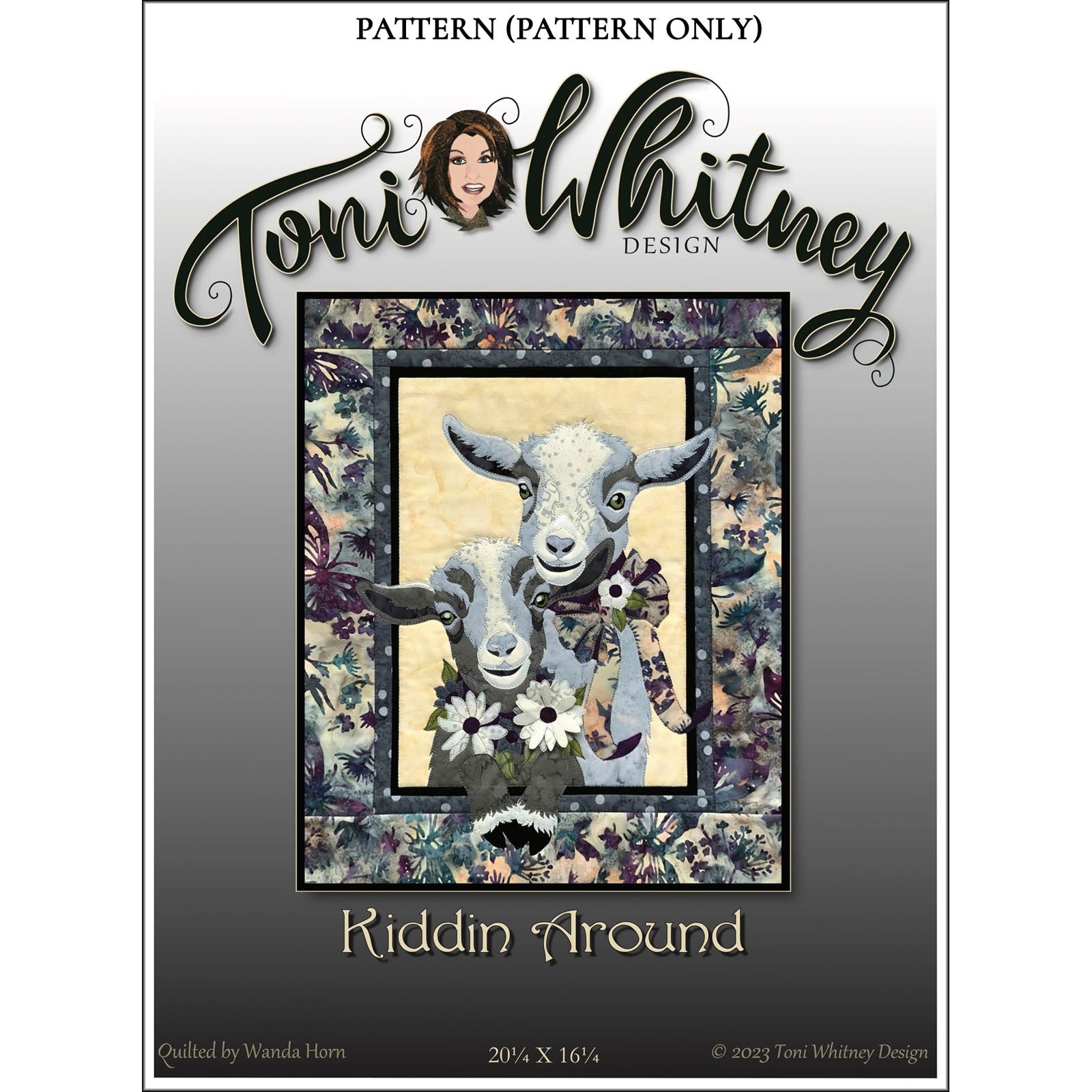 Toni Whitney Design Kiddin Around Baby Goat Applique Quilt Pattern Front Cover
