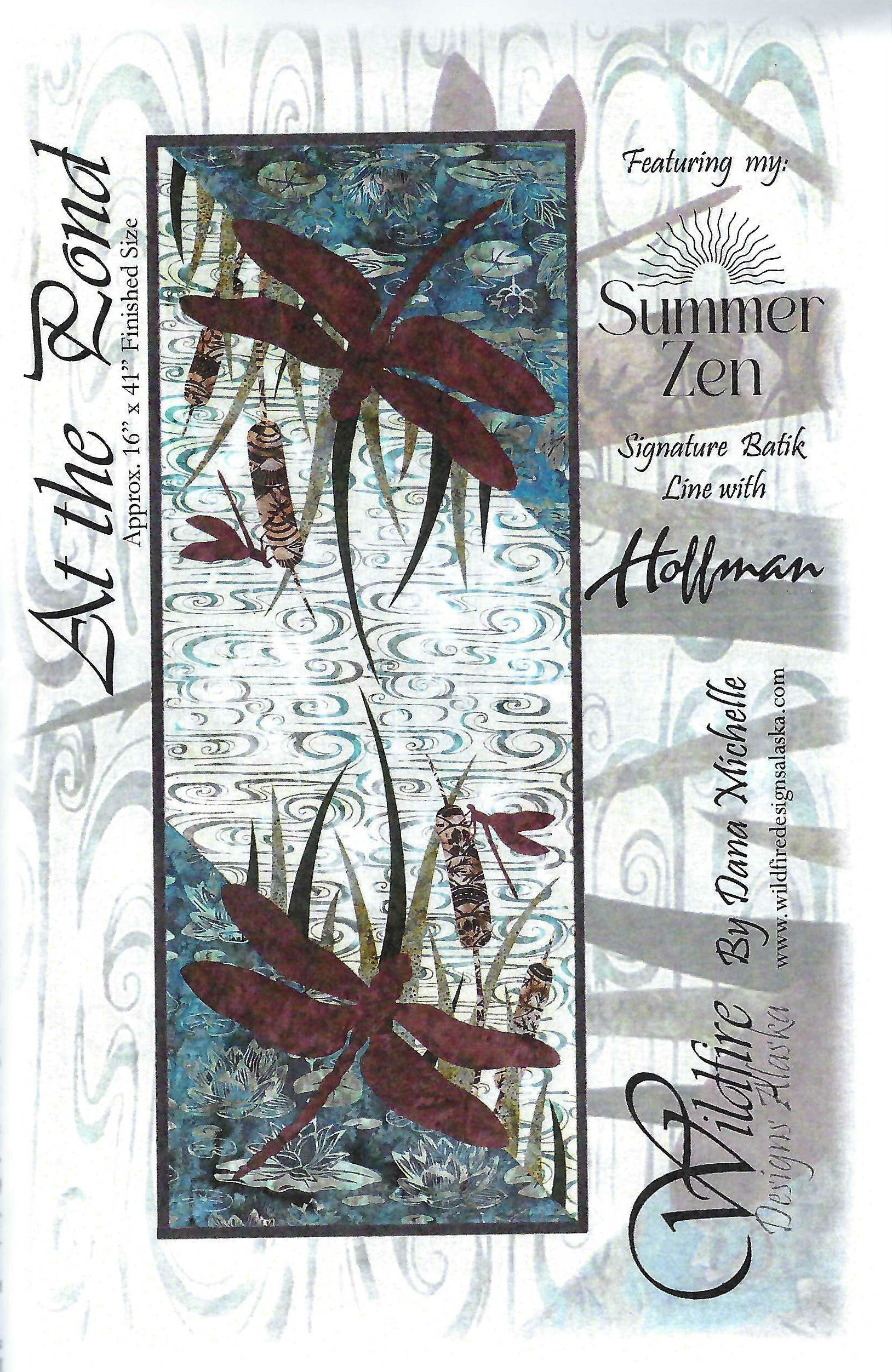 Wildfire Designs Alaska Summer Zen At The Pond Table Runner Applique Quilt Pattern Front Cover