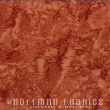 Hoffman Fabrics Watercolors Adobe Brown Red Batik Fabric 1895-100-Adobe