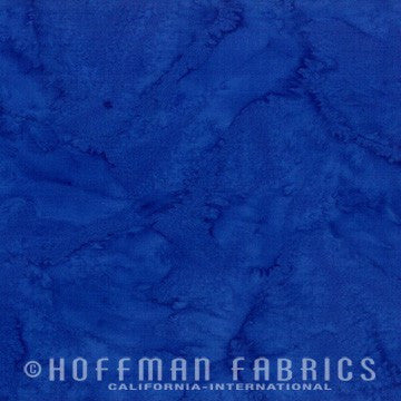 Hoffman Fabrics Watercolors Cobalt Blue Batik Fabric 1895-17-Cobalt