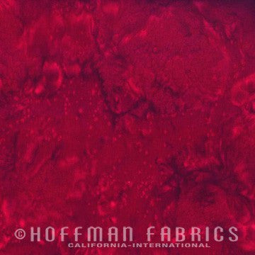Hoffman Fabrics Watercolors Garnet Red Batik Fabric 1895-231-Garnet