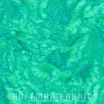 Hoffman Fabrics Watercolors Jade Batik Fabric 1895-29-Jade