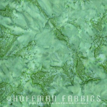 Hoffman Fabrics Watercolors Patti Green Batik Fabric 1895-355-Patti