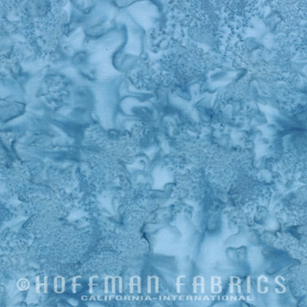Hoffman Fabrics Watercolors Ceylon Blue Batik Fabric 1895-421-Ceylon