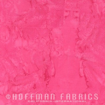 Hoffman Fabrics Watercolors Radish Pink Batik Fabric 1895-434-Radish