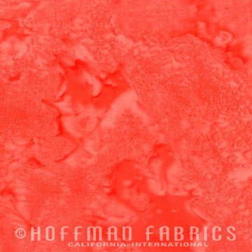Hoffman Fabrics Watercolors Nasturtium Orange Batik Fabric 1895-469-Nasturtium