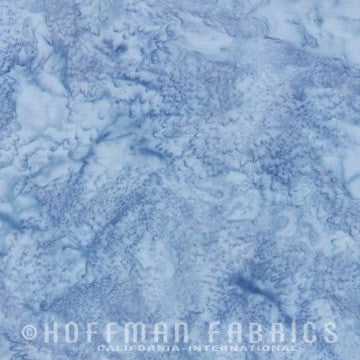 Hoffman Fabrics Watercolors January Blue Grey Batik Fabric 1895-586-January