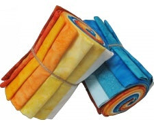 Hoffman Fabrics 1895 Watercolor Club August Feelin Hot Hot Hot 12 FQs 1895FQAUTO-593-August