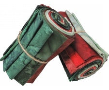 Hoffman Fabrics 1895 Watercolor Club December Tis The Season 12 FQs 1895FQAUTO-597-December