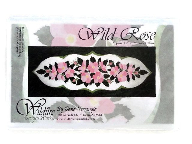 Wildfire Designs Alaska Wild Rose Table Runner Applique Quilt Pattern