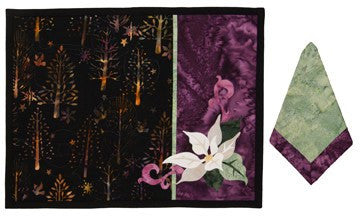 Wildfire Designs Alaska White Poinsettia Too Table Runner Applique Quilt Pattern