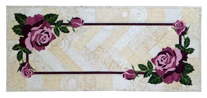 Wildfire Designs Alaska Eva's Roses Table Runner Applique Quilt Pattern 