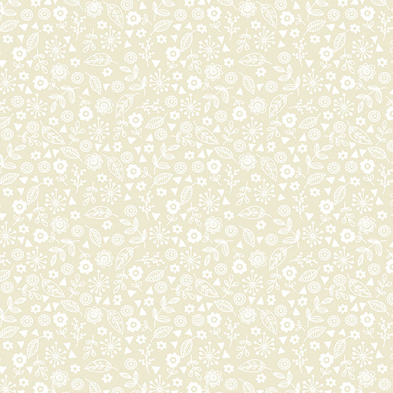 Andover Fabrics Doodle Ditzy Light Cream Cotton Fabric TP-1911-Q2