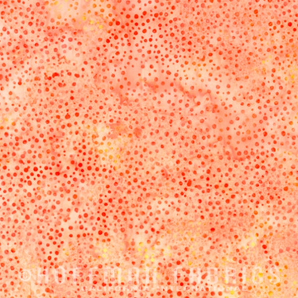 Hoffman Fabrics Dot Sherbet Orange Batik Fabric 885-314-Sherbet