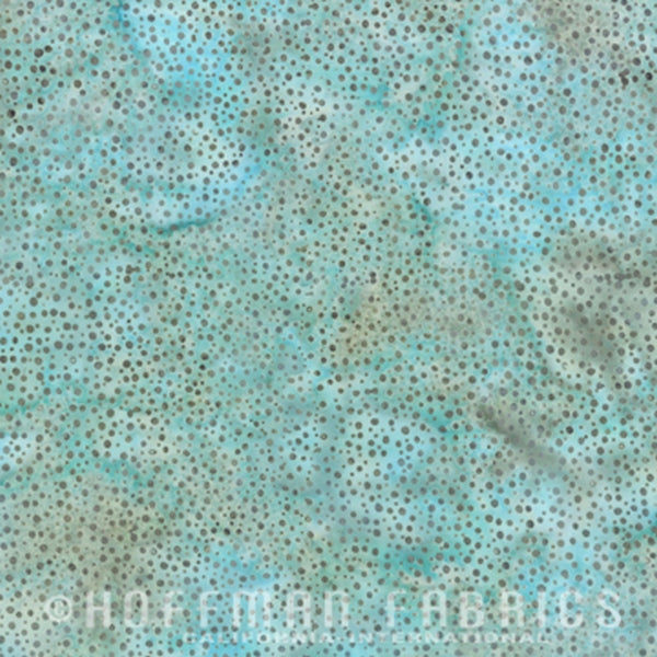 Hoffman Fabrics Dot Spa Blue Batik Fabric 885-450-Spa