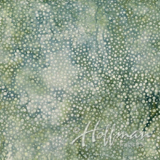 Hoffman Fabrics Dot Sage Green Batik Fabric 885-77-Sage