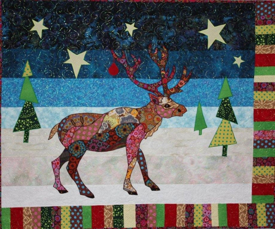 BJ Designs & Patterns Randolph Reindeer Applique Quilt Pattern 