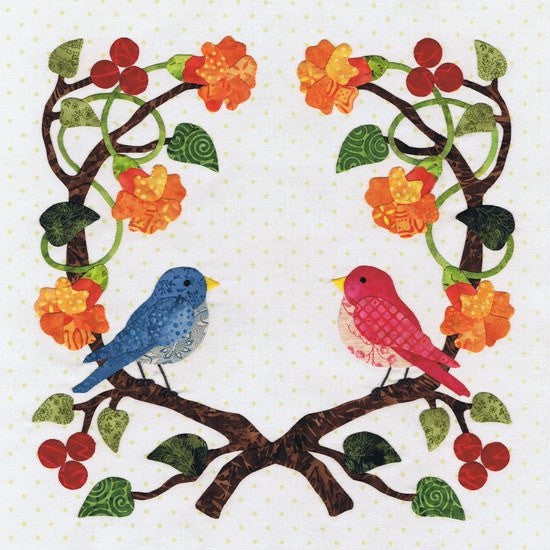 P3-2200 Blk 6 Love Bird Wreath