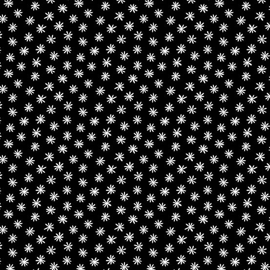 Andover Fabrics Tuxedo Daisies Black and White Cotton Fabric A-9625-K