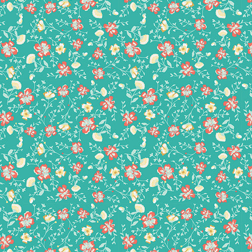 Art Gallery Fabrics Anna Elise Wind Melody Carmin Cotton Fat Quarter ANE-87504