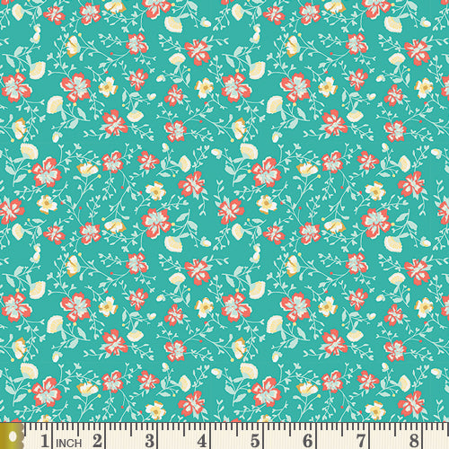 Art Gallery Fabrics Anna Elise Wind Melody Carmin Cotton Fat Quarter ANE-87504 Scale