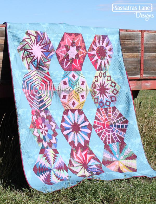 Sassafras Lane Designs Arcadia Avenue Quilt Light Blue Background