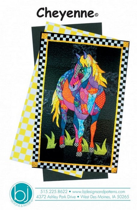 BJ Designs & Patterns Cheyenne Horse Applique Quilt Pattern Front Cover