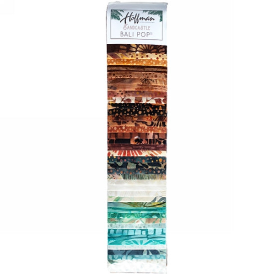 Hoffman Fabrics Batik Sandcastle Bali Pops 2.5" Strips BP-488-Sandcastle