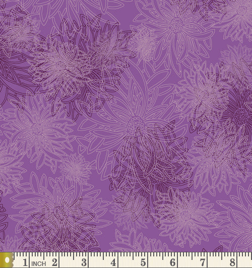 Art Gallery Fabrics Floral Elements Iris Cotton Fabric FE-512-Iris