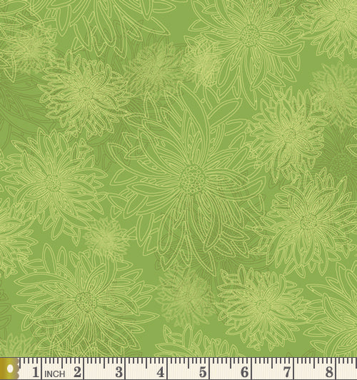 Art Gallery Fabrics Floral Elements Lettuce Cotton Fabric FE-527-Lettuce