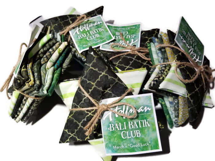 Hoffman Fabrics Bali Batik Club March Good Luck FQAUTO-588-March Group