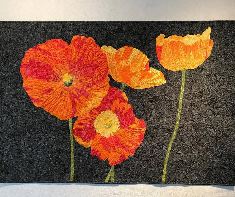 Barbara Persing Iceland Poppies Applique Quilt Pattern