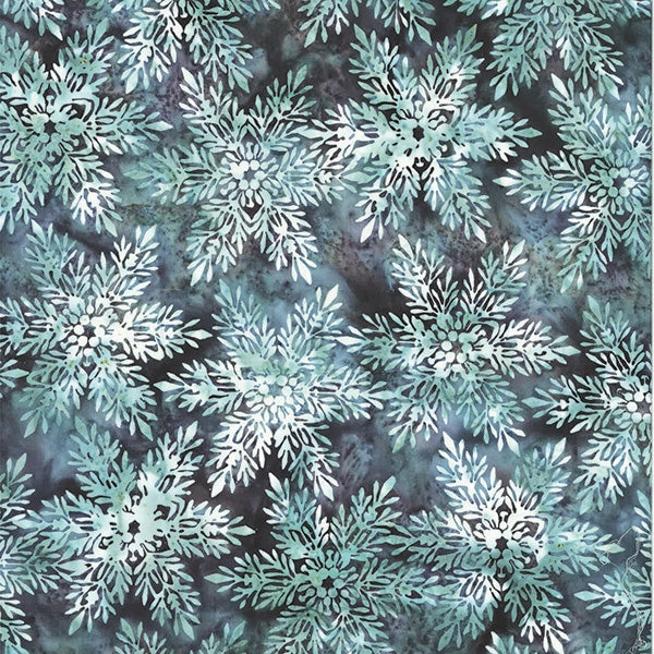 Hoffman Fabrics McKenna Ryan Into the Mist Gemstone Snowflakes Batik Fabric MR25-427-Gemstone