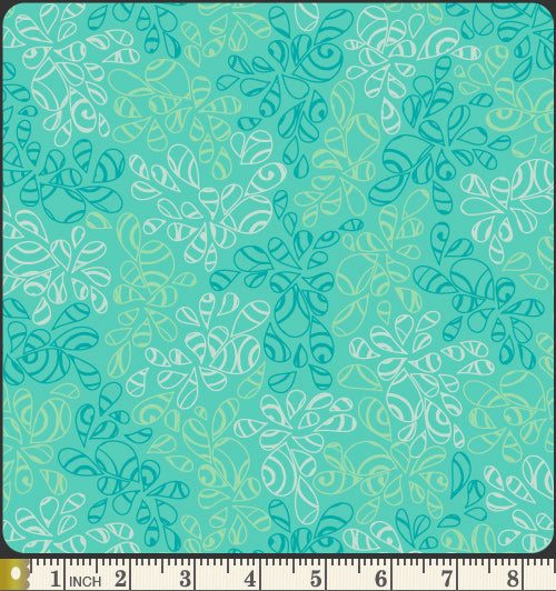 Art Gallery Fabrics Nature Elements Caribbean Blue Blender Fabric NE-118-Caribbean-Blue Scale