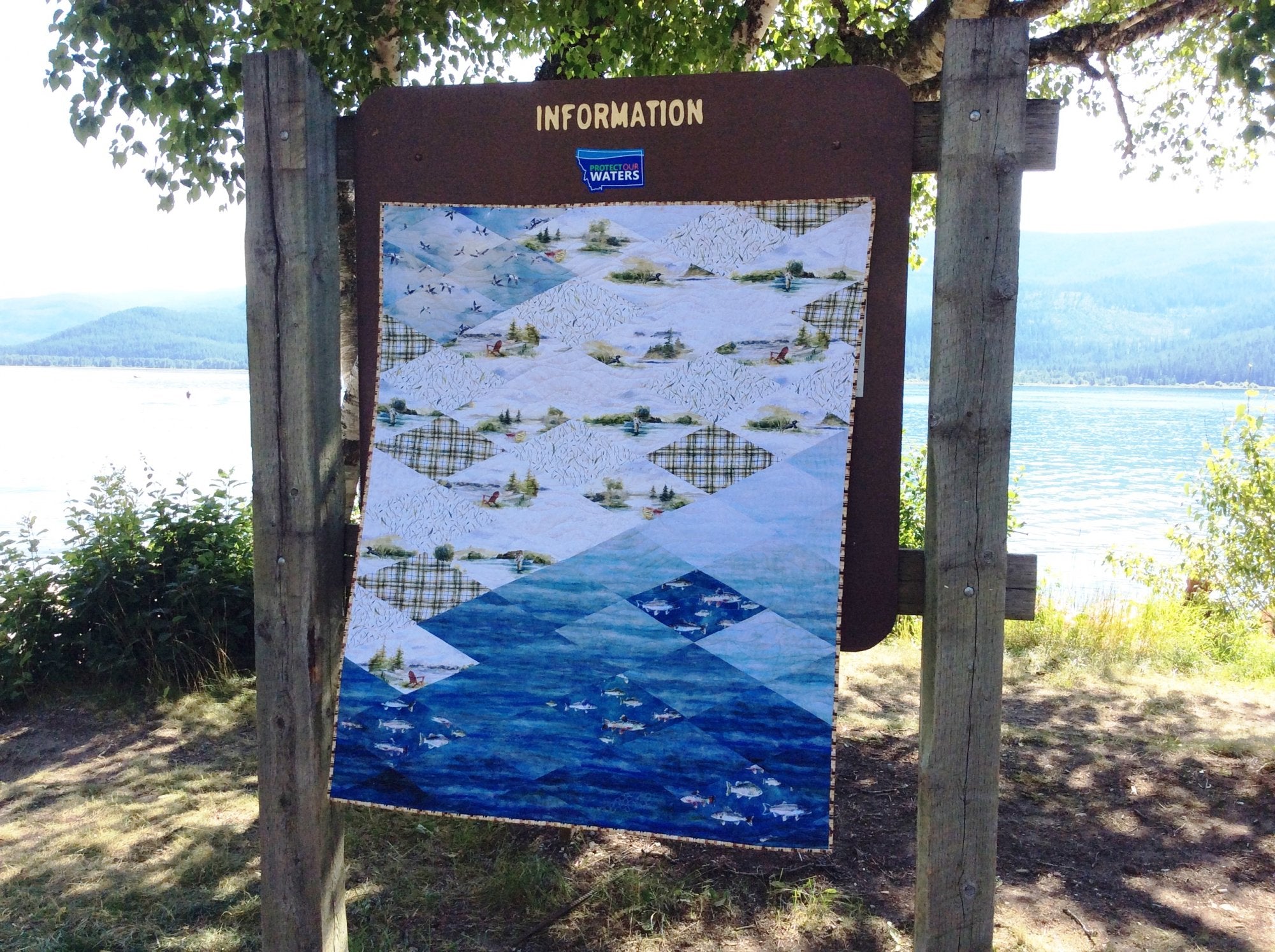 Trackside Quilting On the Lake Shore Quilt Kit Example Quilt