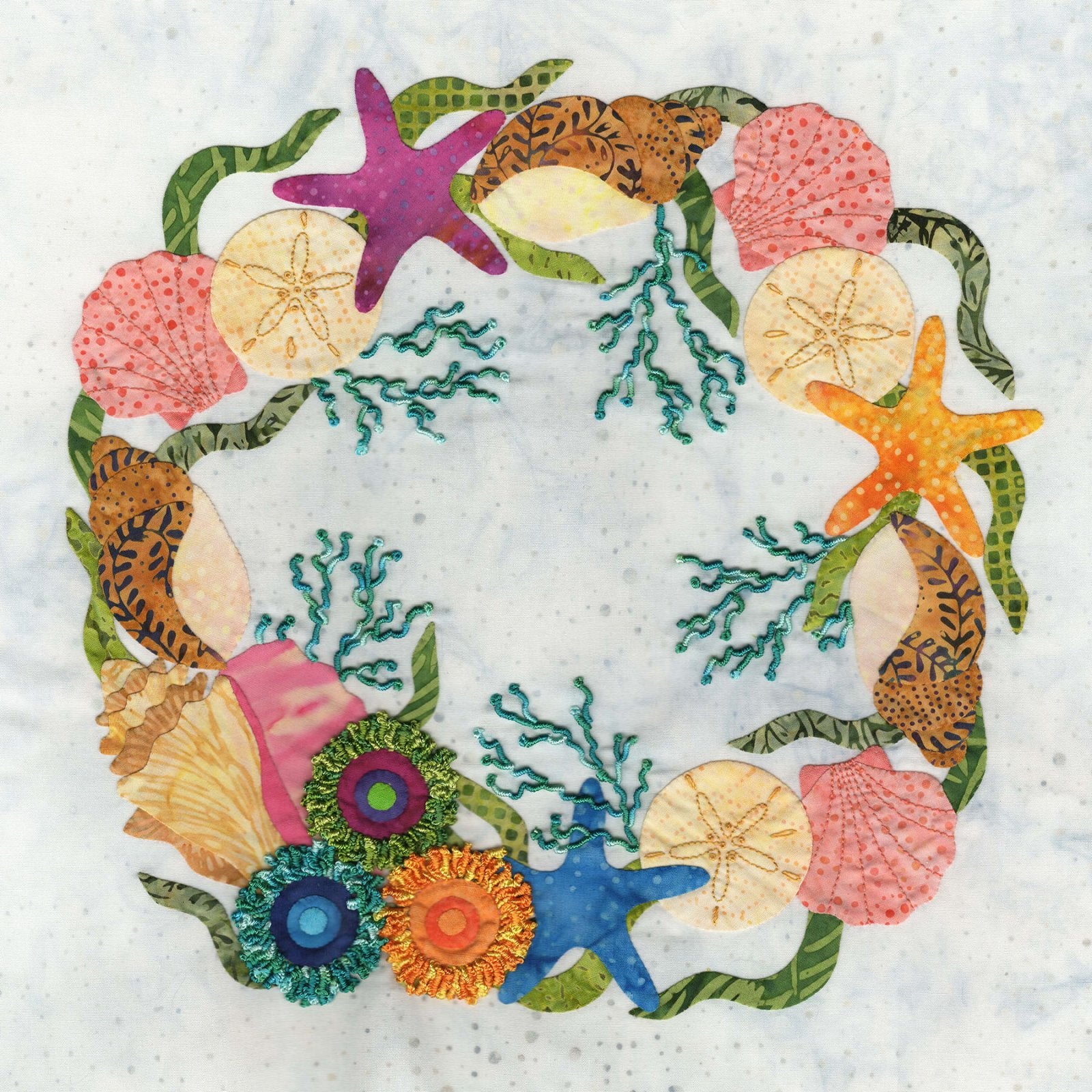 P3-2407 Sea Shell Wreath Block 7