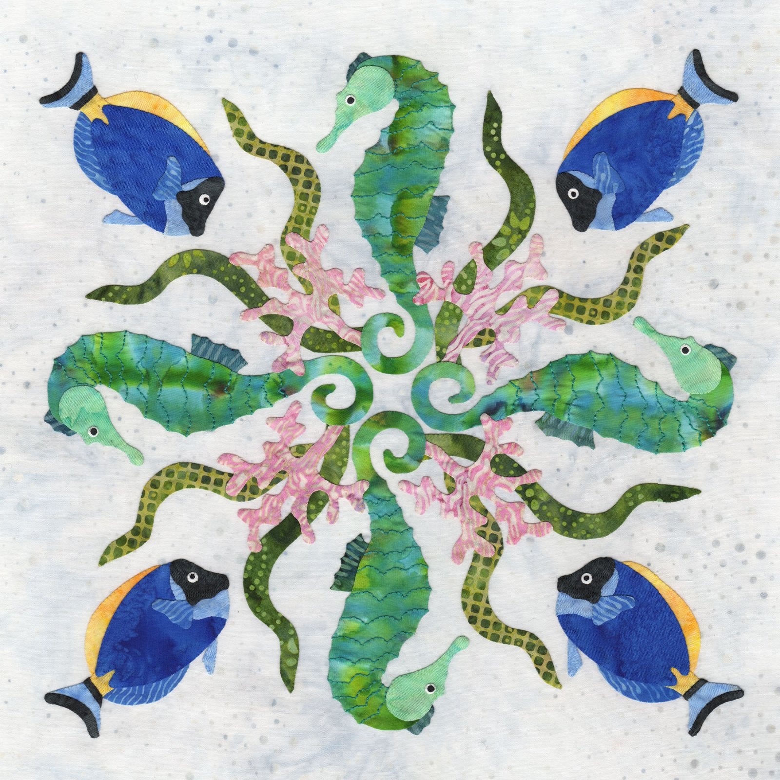 P3-2412 Seahorse Wreath Block 12