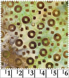 Fresh Water Java Batiks Multi Circles Squares Batik