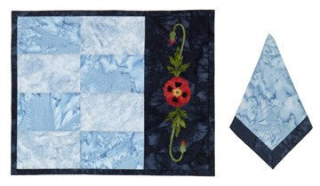 Wildfire Designs Alaska Poppies Table Runner Applique Quilt Kit and Fabric Kit 