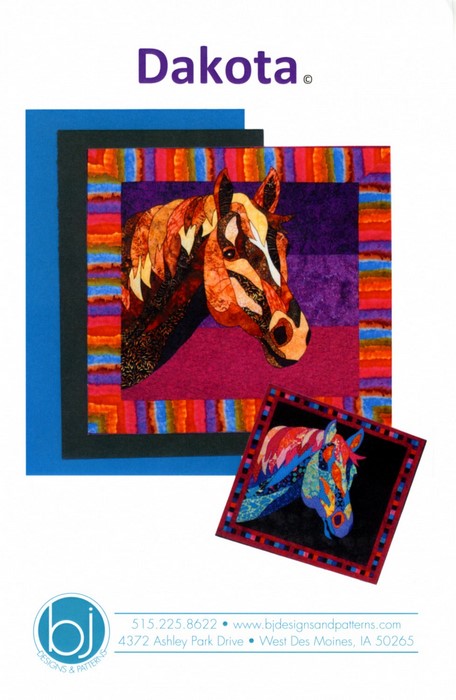 BJ Designs & Patterns Dakota Horse Applique Quilt Pattern Front Cover