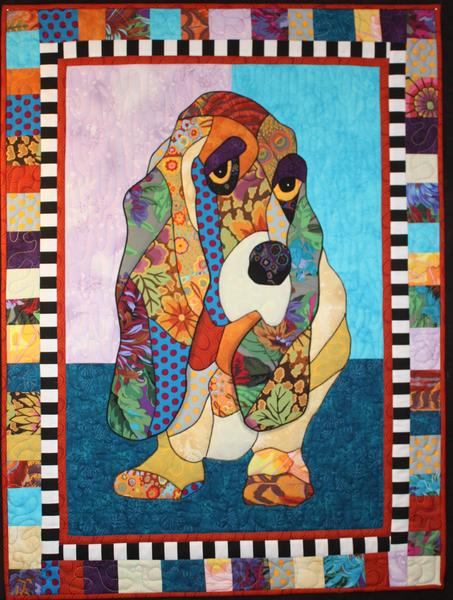 BJ Designs & Patterns Longfellow Basset Hound Dog Applique Quilt Pattern