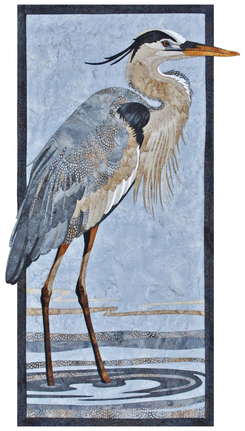 Toni Whitney Design Great Blue Heron Applique Quilt Kit and Fabric Kit 