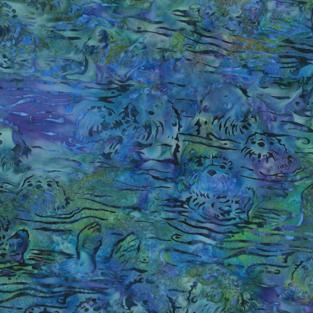 Hoffman Fabrics Ocean Otter Batik Fabric H2281-73-Ocean