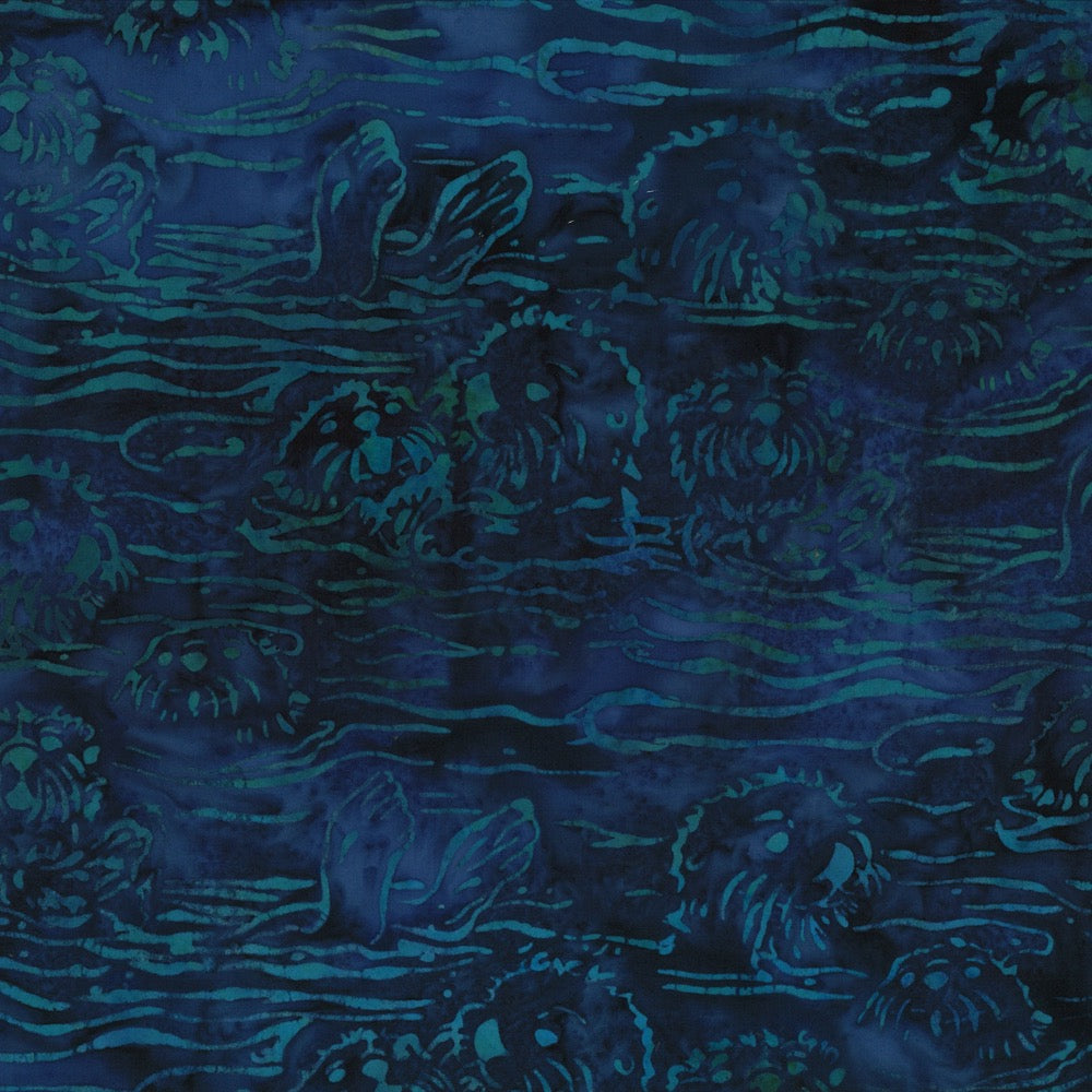 Hoffman Fabrics Lapis Blue Otter Batik Fabric H2281-123-Lapis