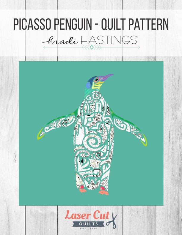 Madi Hastings Picasso Penguin Applique Quilt Pattern Front Cover