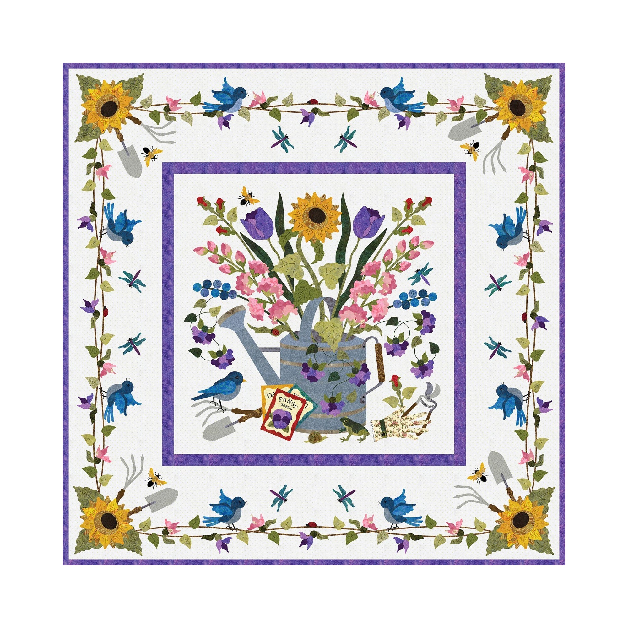 P3 Designs Spring Bouquet Floral Applique Quilt Pattern