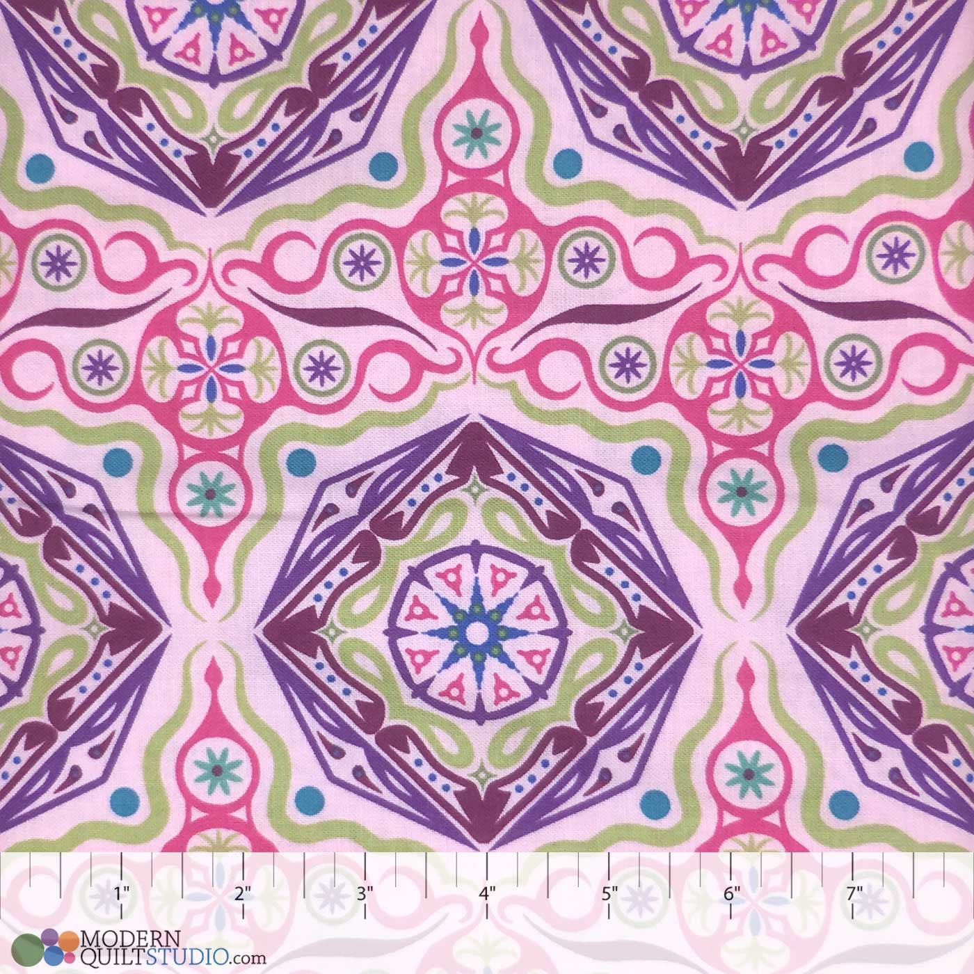 Modern Quilt Studio Dreamy Magic Carpet Pink Cotton Fabric 6996-01